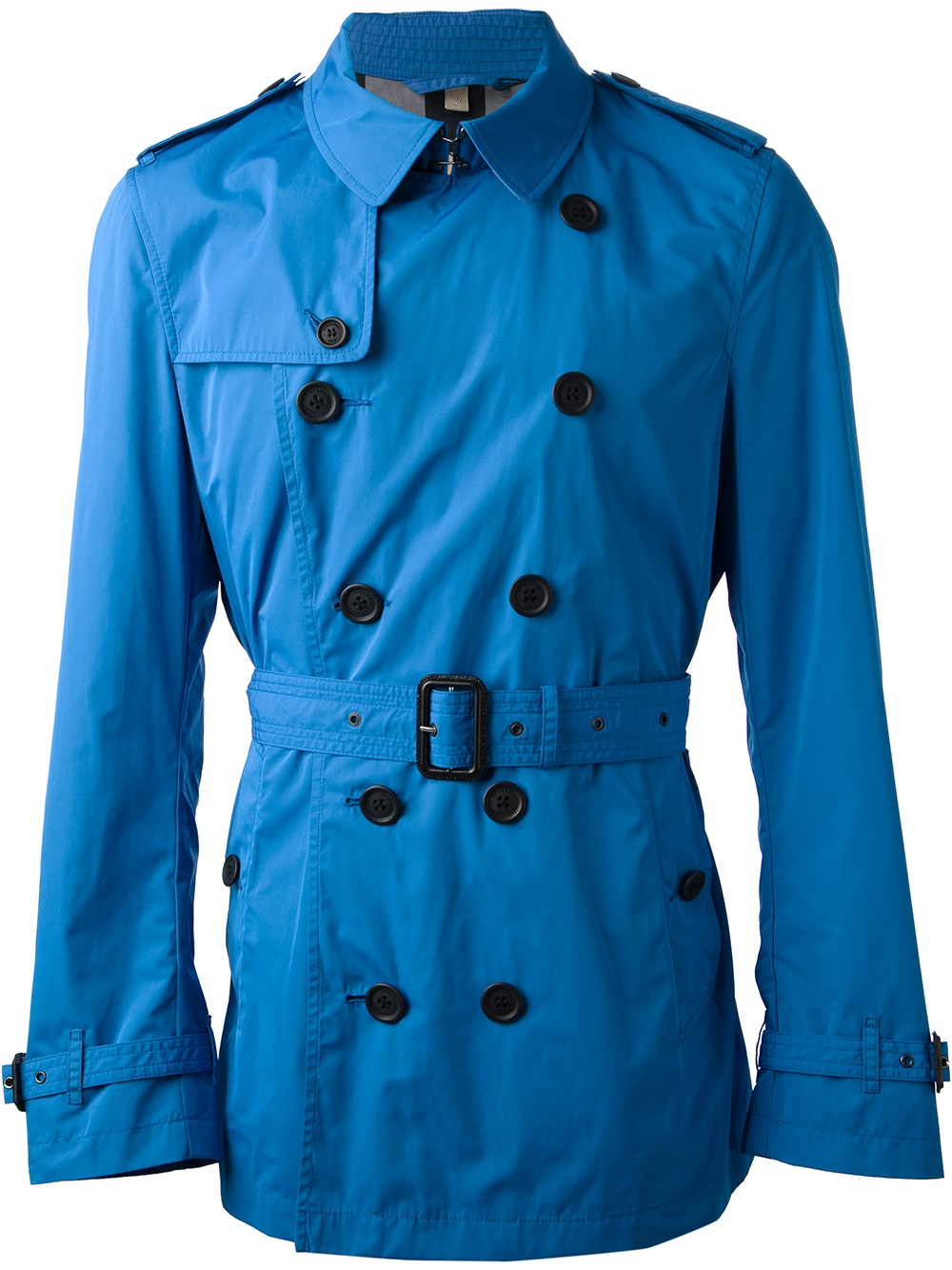 Lyst - Burberry brit Belted Trench Coat in Blue for Men