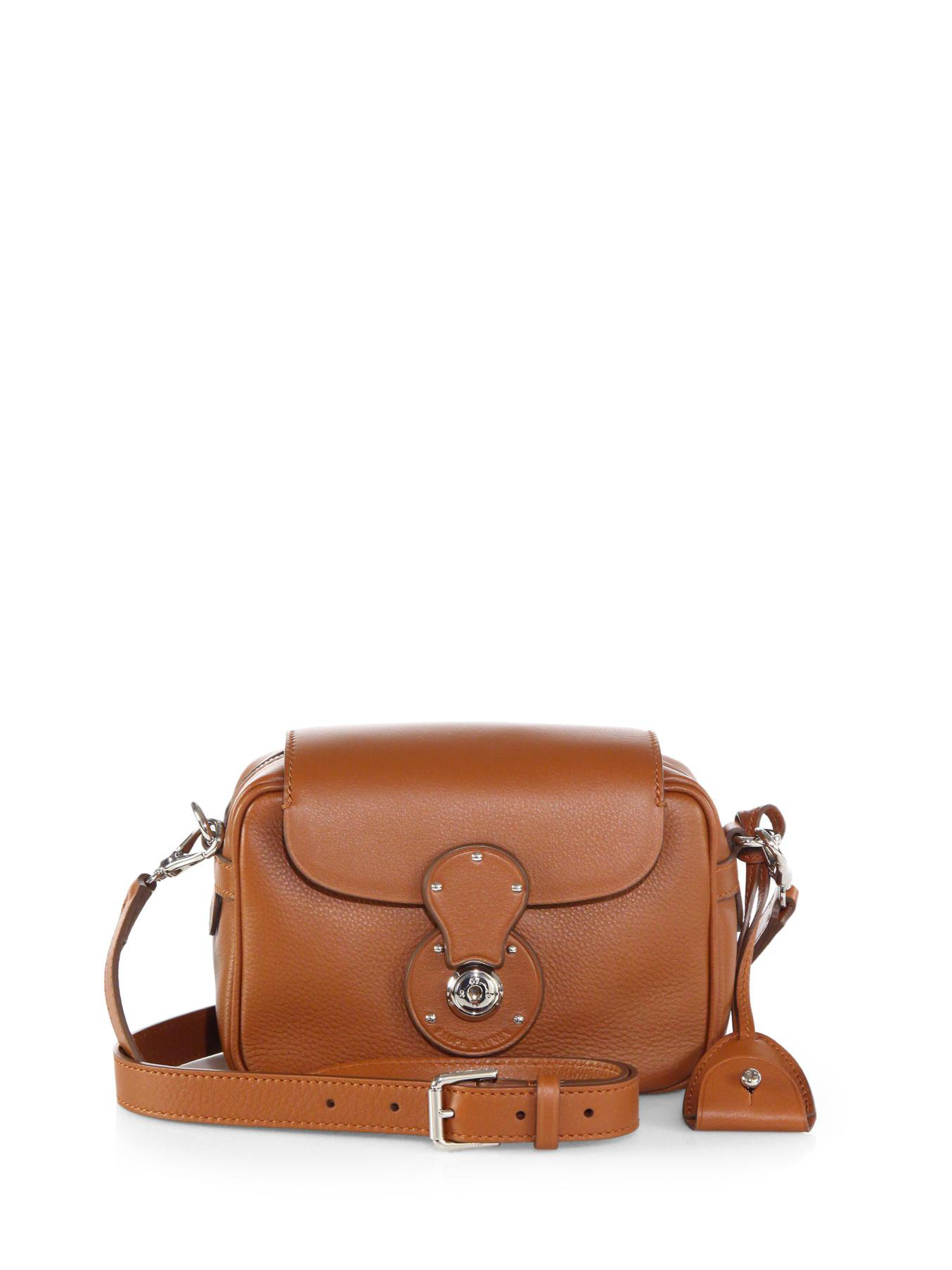 Ralph Lauren Collection Small Ricky Flap Crossbody Bag in Brown (TAN ...