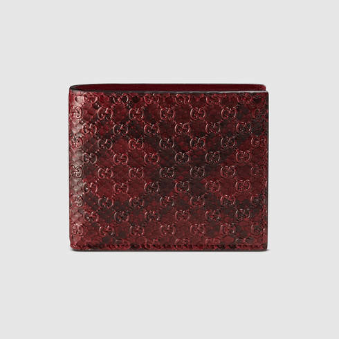 Lyst - Gucci Python Bi-fold Wallet in Red for Men
