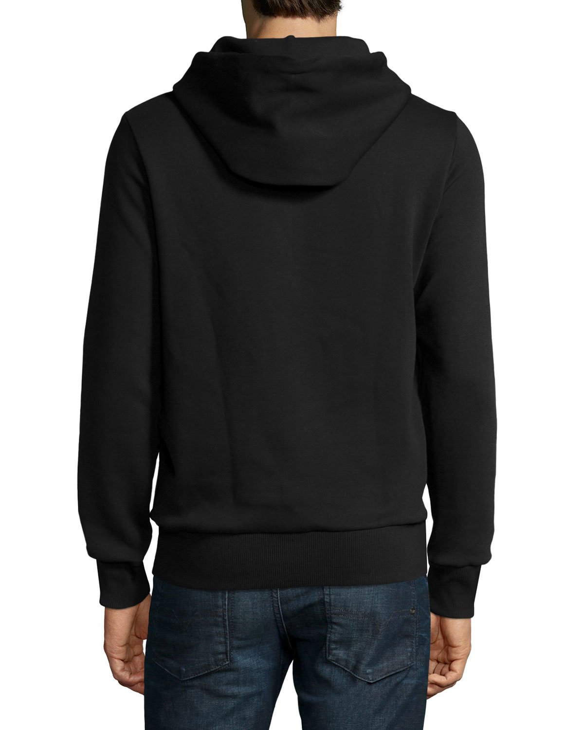 Lyst - Diesel Pullover Hoodie With Leather Insert in Black for Men