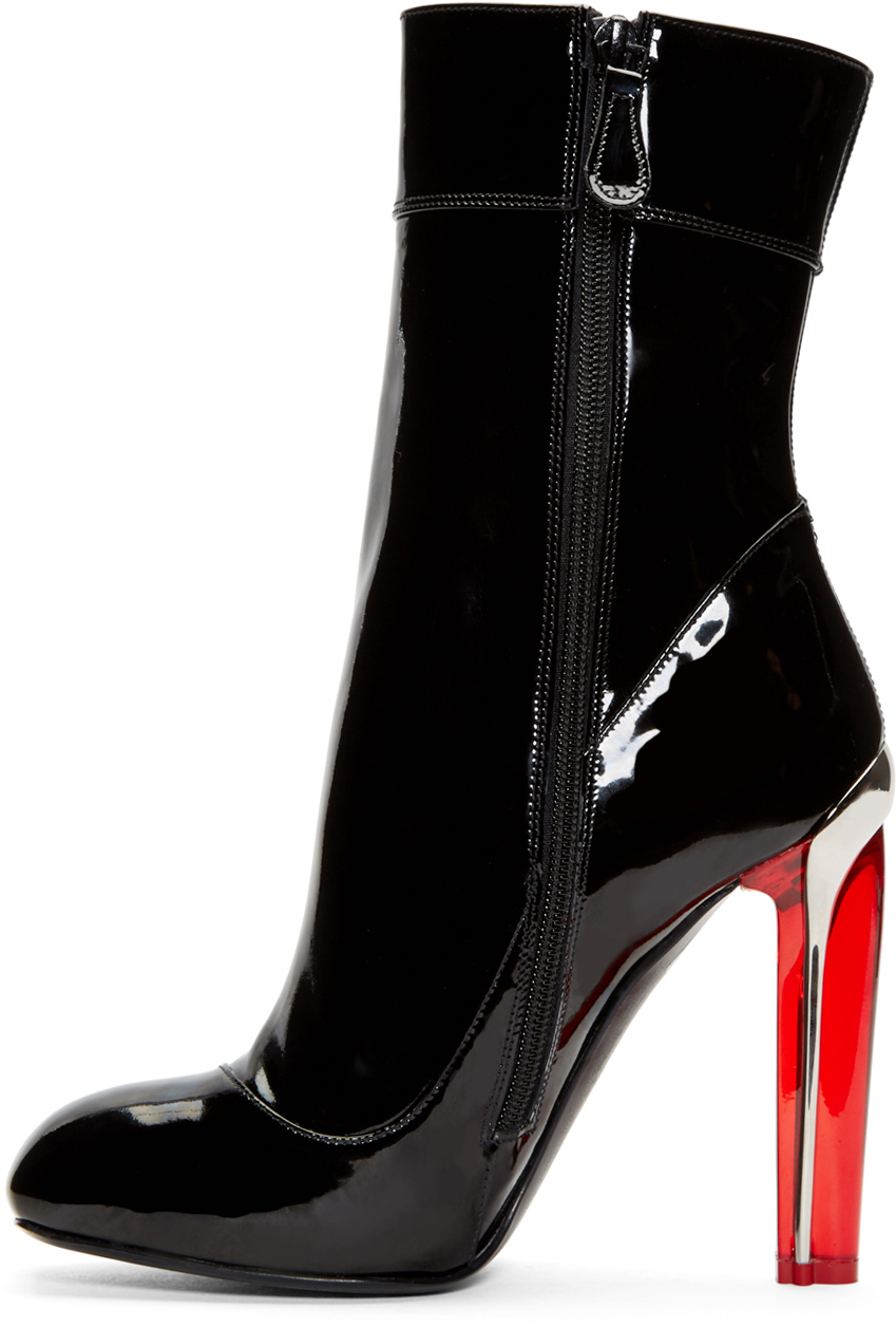 black boot red heel