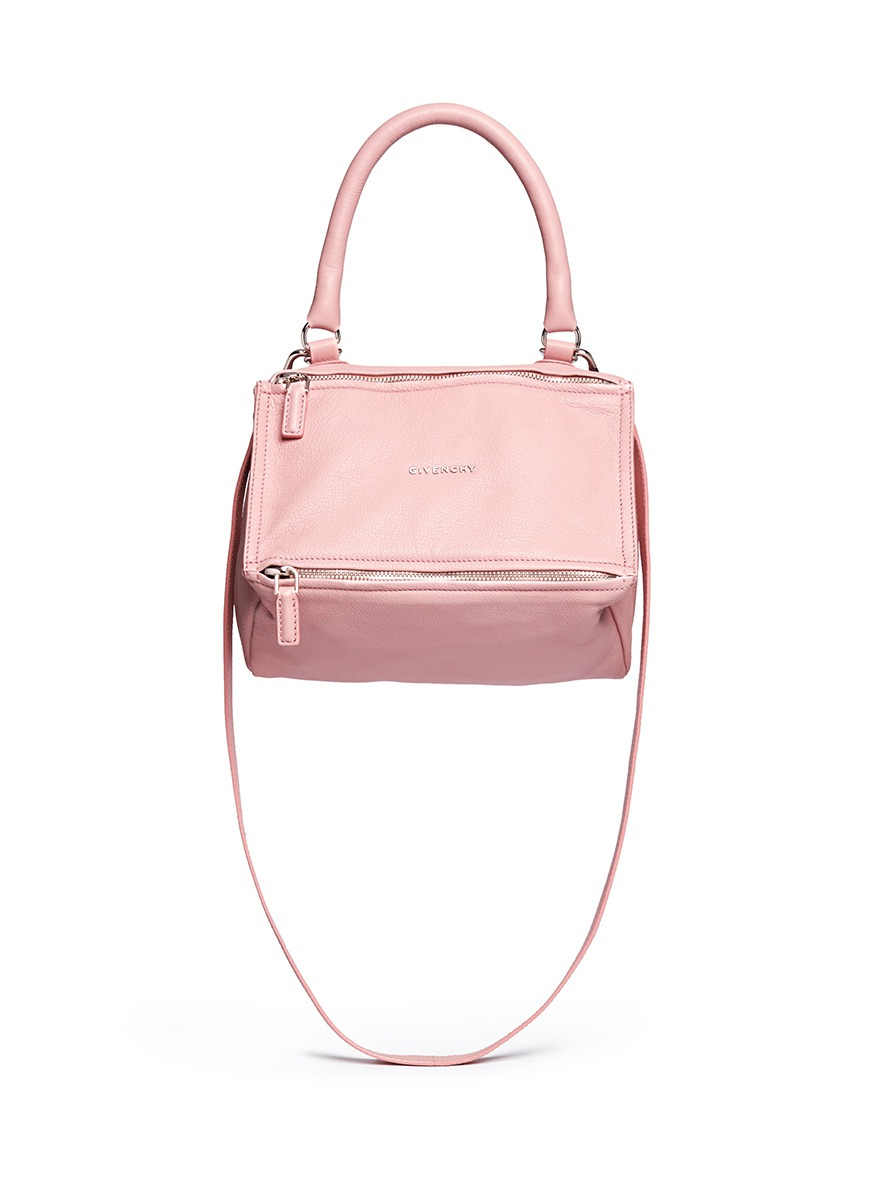 Lyst Givenchy Pandora Small Leather Bag In Pink Gallery