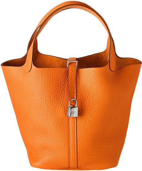 Hermes Picotin Lock in Orange | Lyst