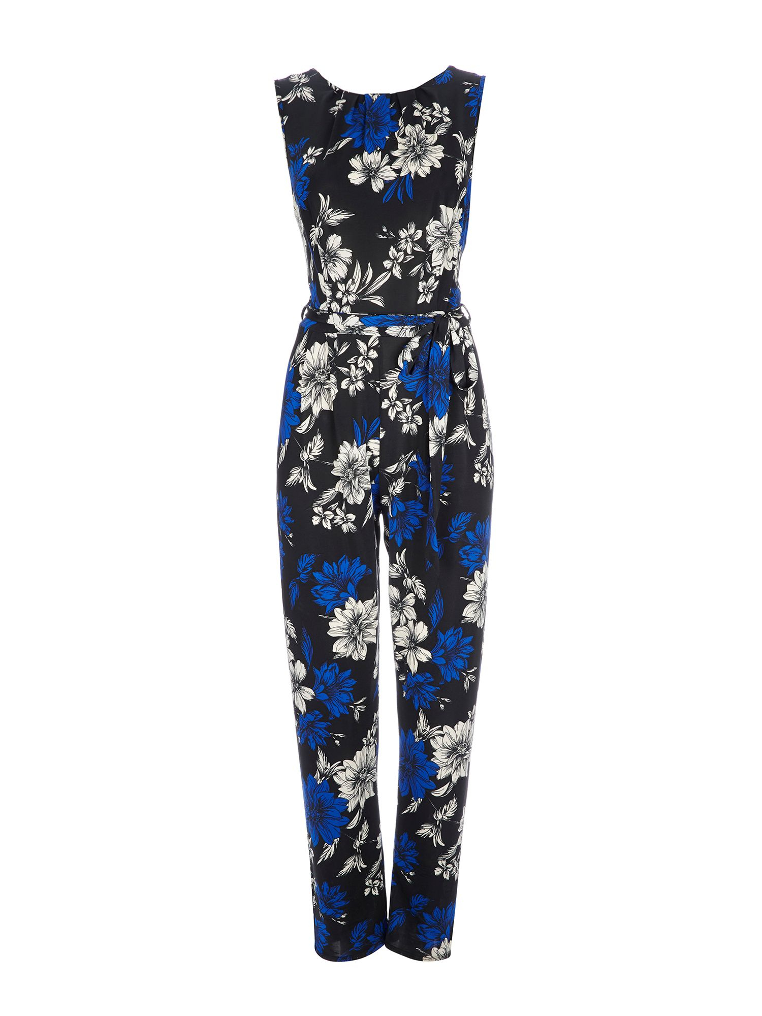 Wallis Blue Floral Print Jumpsuit in Blue | Lyst