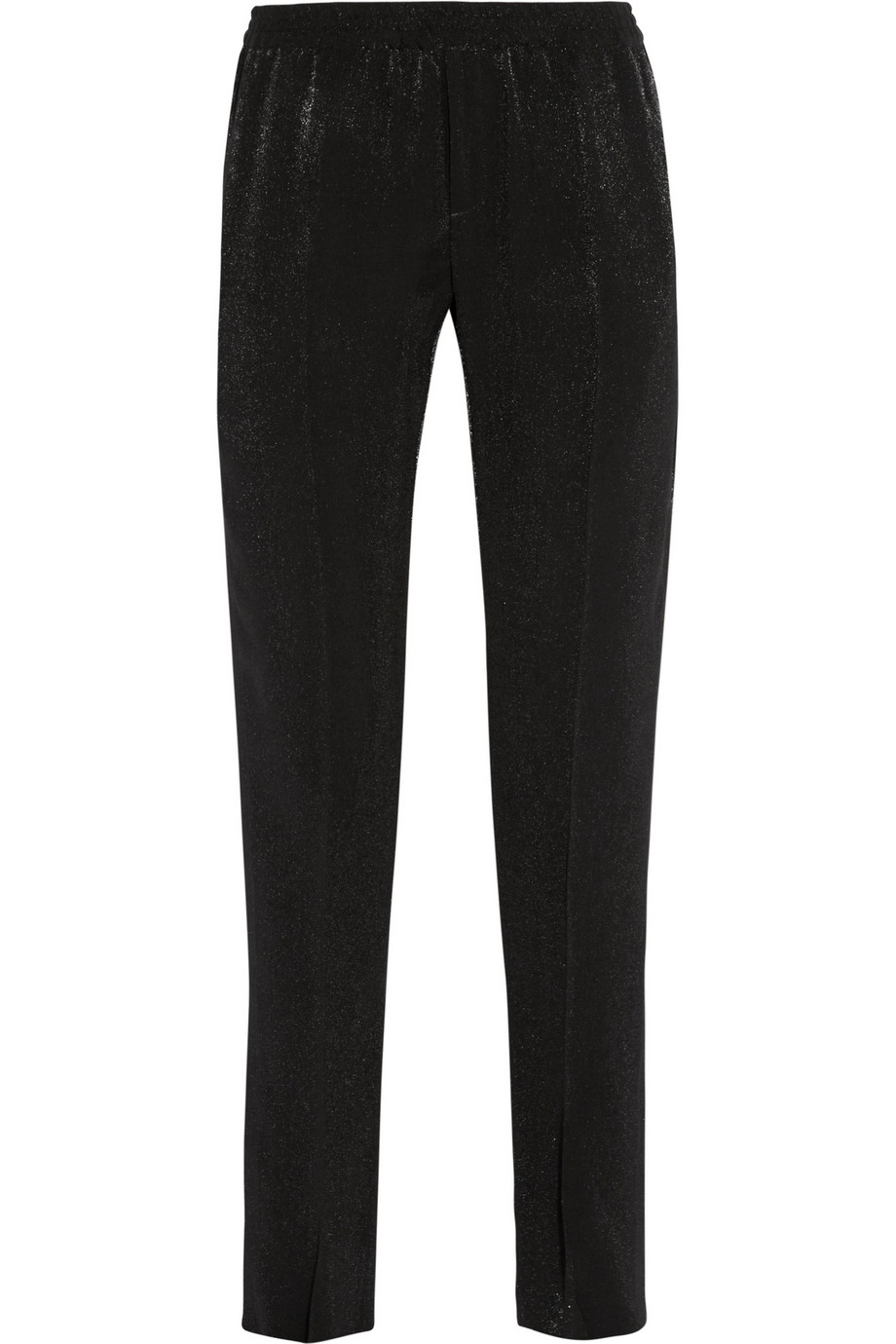 Lyst - Calvin Klein Satin-Crepe Tapered Pants in Black