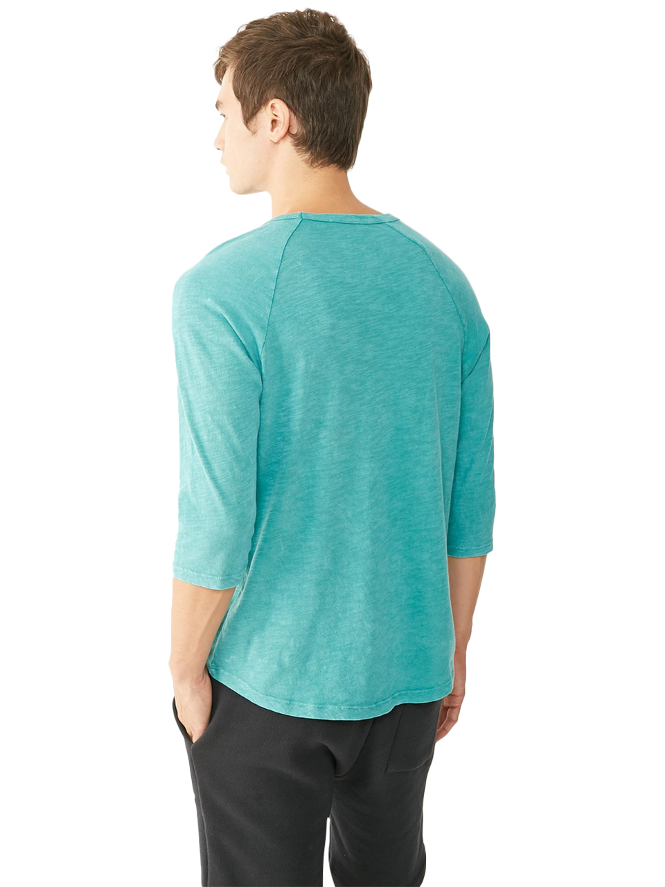 Alternative Apparel Washed Out Slub Baseball T-Shirt in Green for Men ...