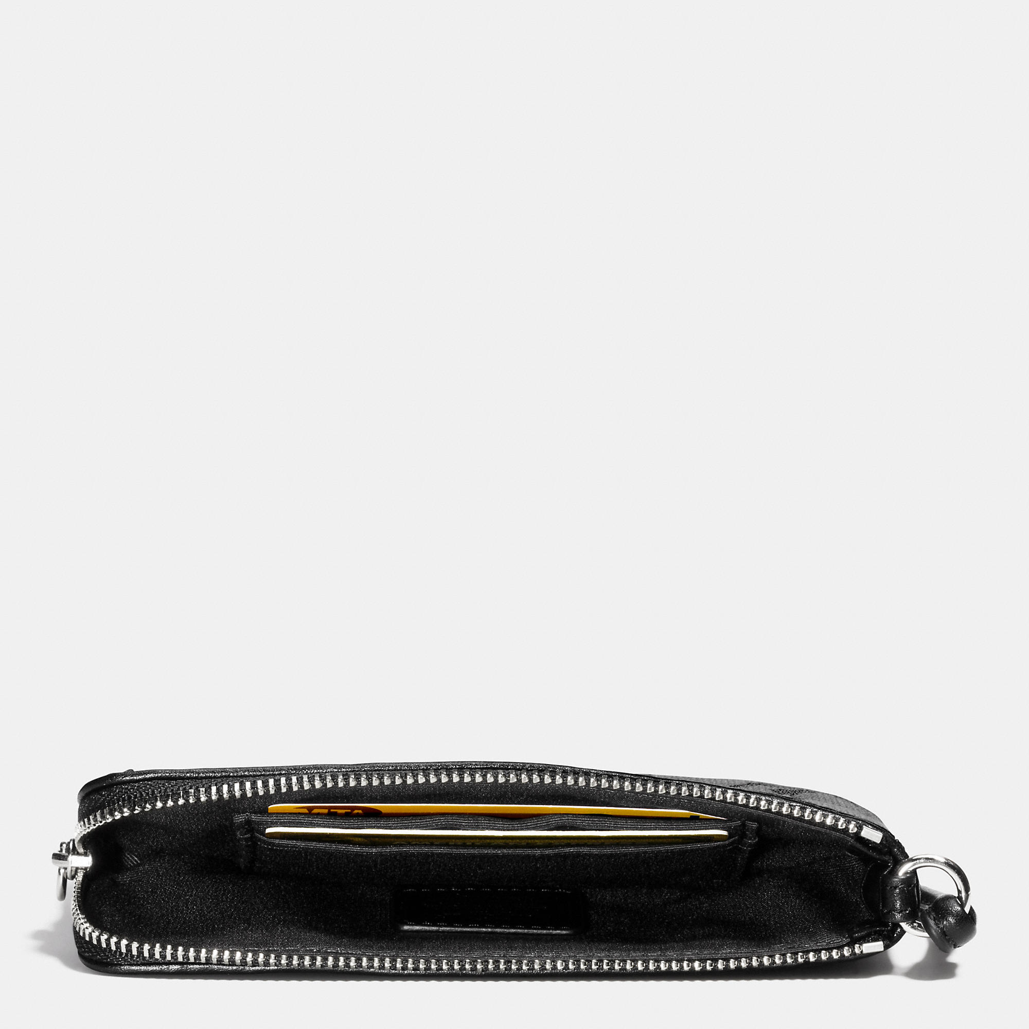 Coach Corner Zip Wristlet In Signature Fabric Black Lyst Gallery