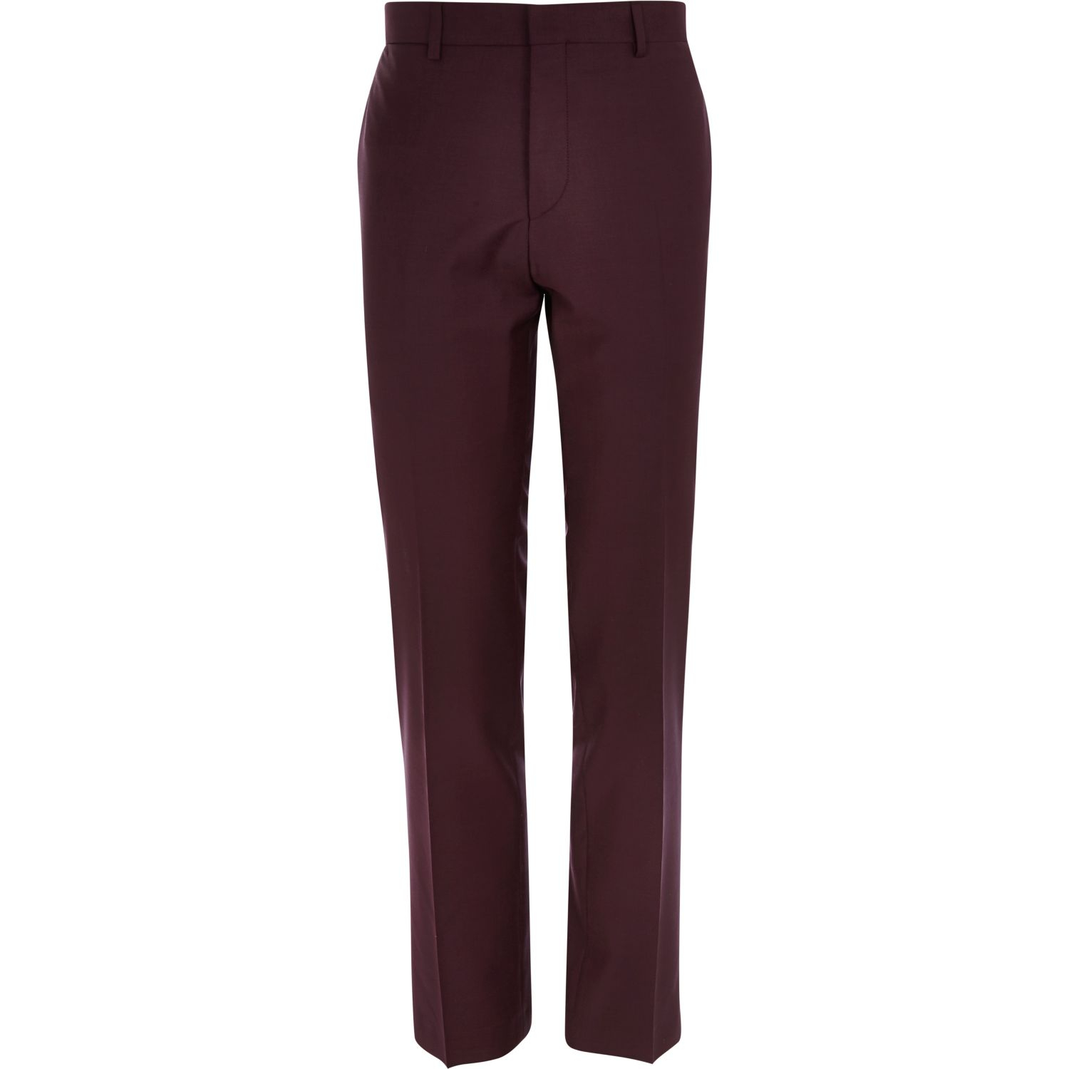 River Island Dark Red Skinny Suit Pants in Red for Men | Lyst