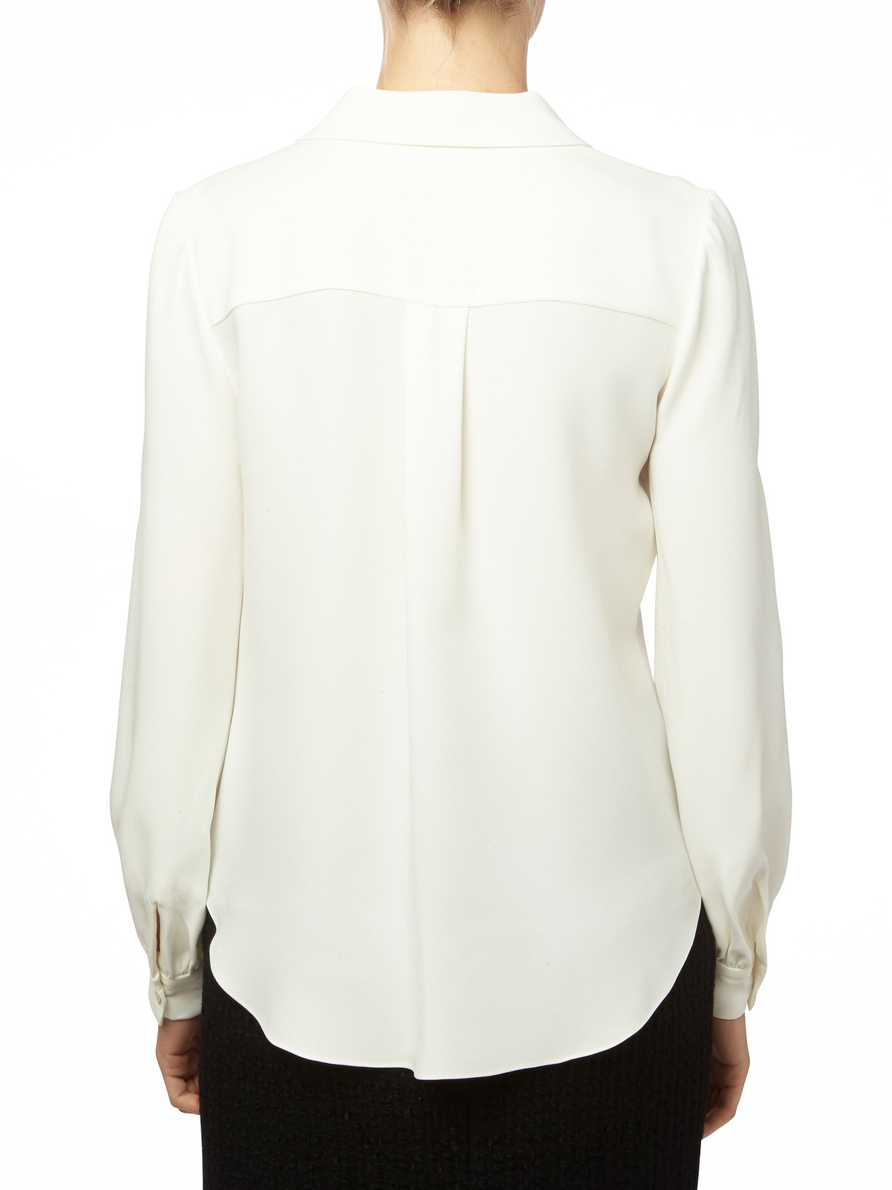 Lyst - Maiyet Shawl Collar Blouse in White