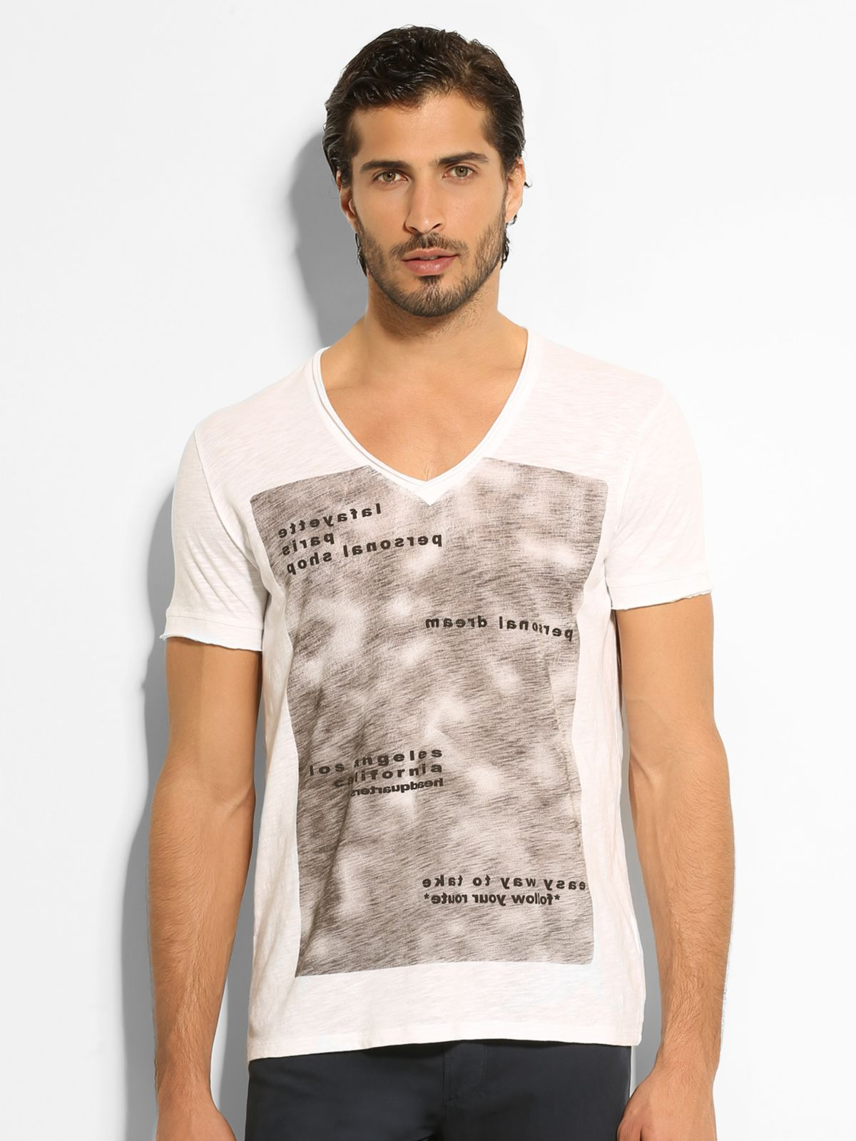 Guess Marciano Square Print Tshirt in White for Men | Lyst