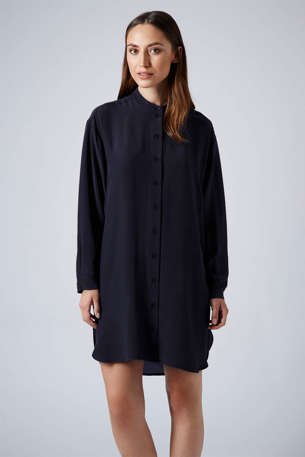 Lyst Silk Shirt Dress By Boutique in Blue