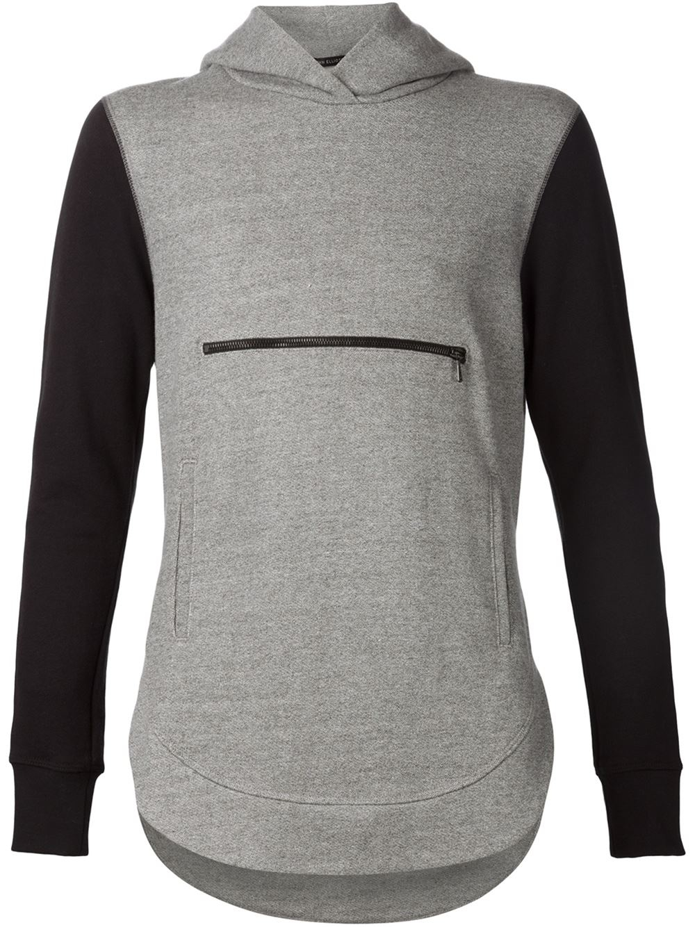 zip pocket sweatshirt