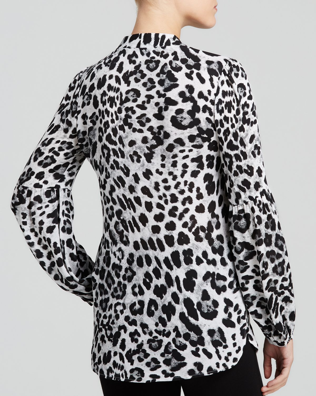 michael kors leopard blouse