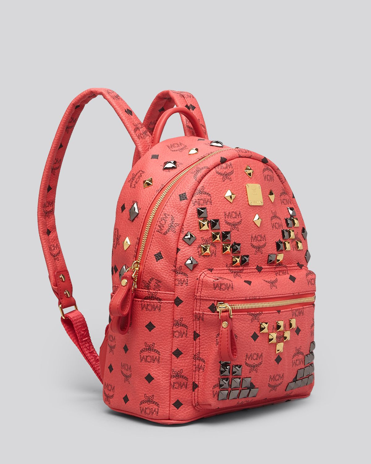 Mcm Backpack - Stark Small M Stud in Red | Lyst