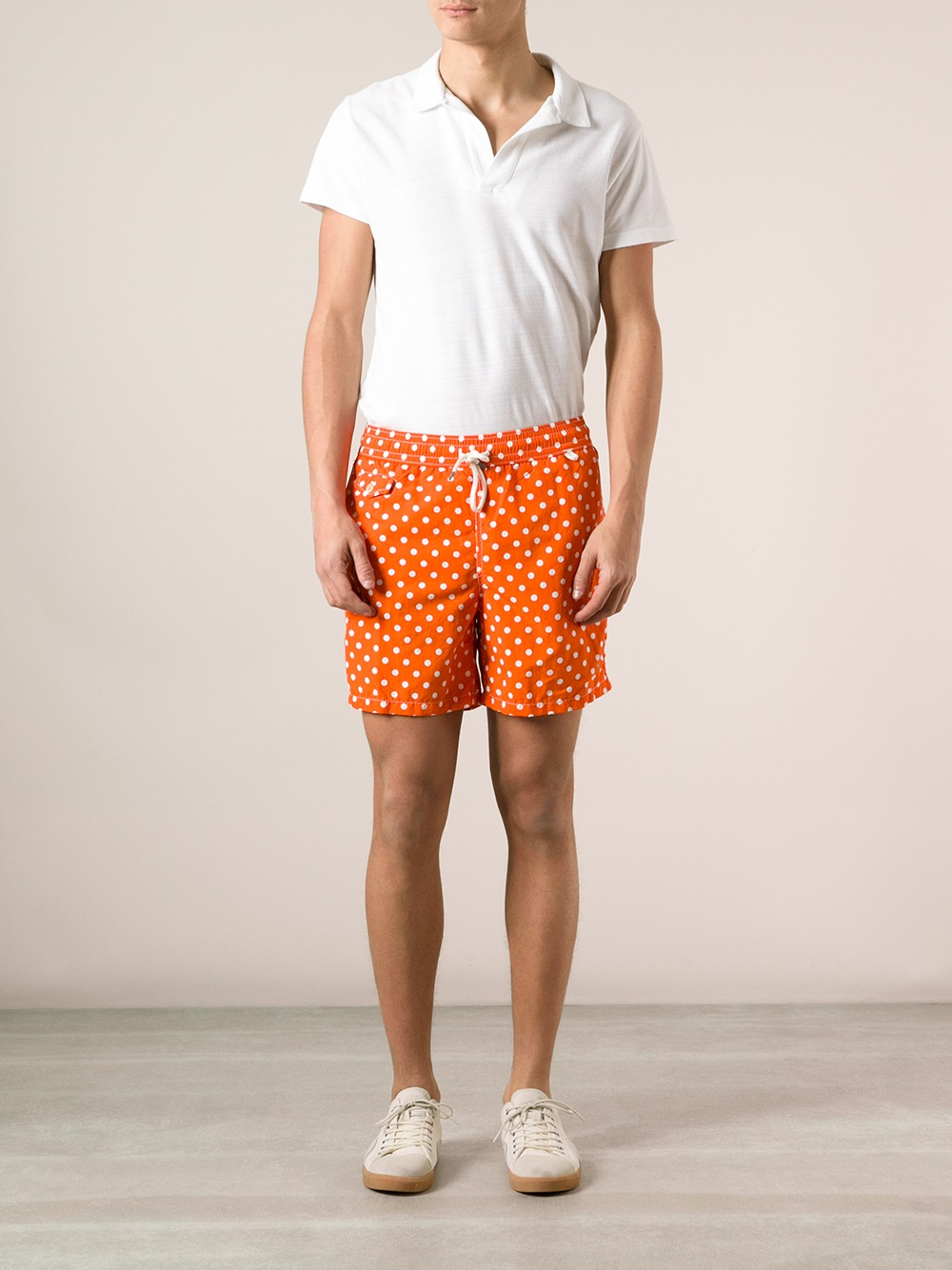 orange polo swim trunks