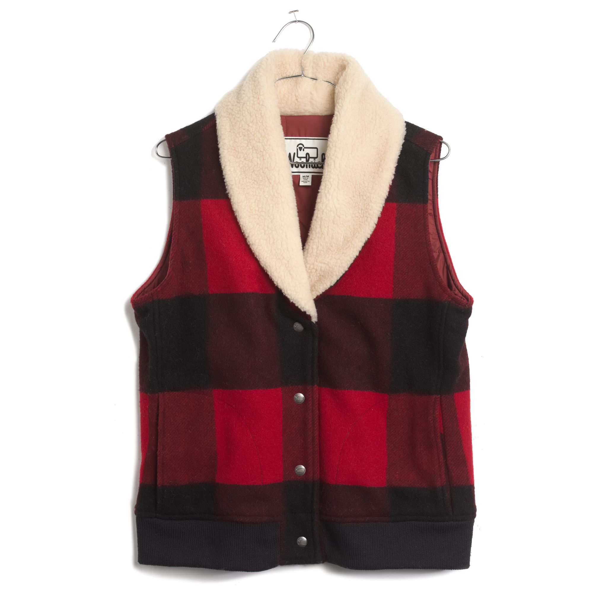 ladies buffalo plaid vest