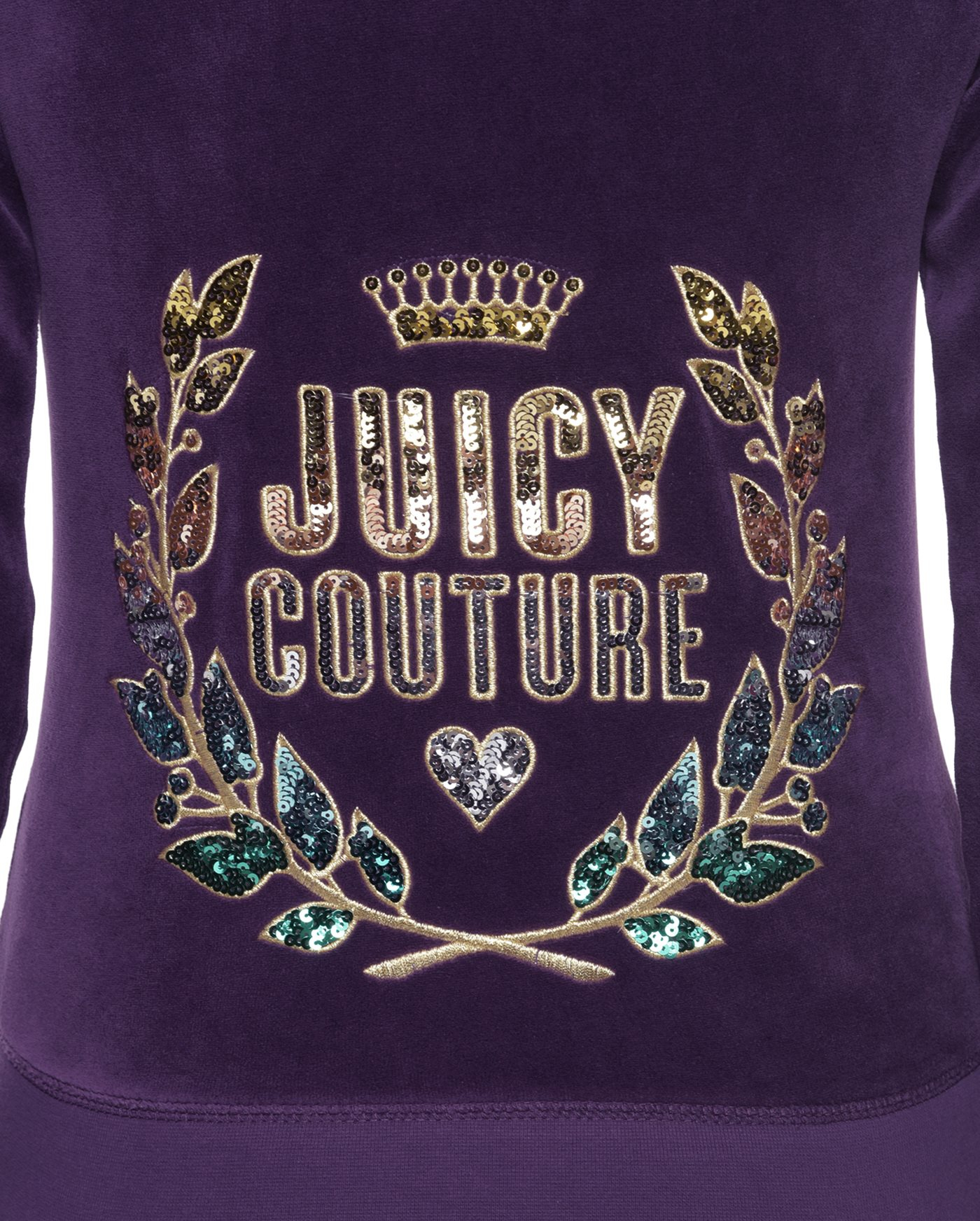 Juicy couture Logo Jc Laurel Velour Original Jacket in Purple | Lyst