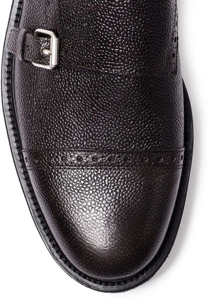 Dries Van Noten Brown Crepe Sole Leather Monk Shoes in Brown for Men ...