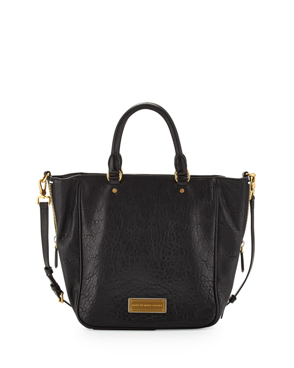 Marc Jacobs Black Leather Tote Bag