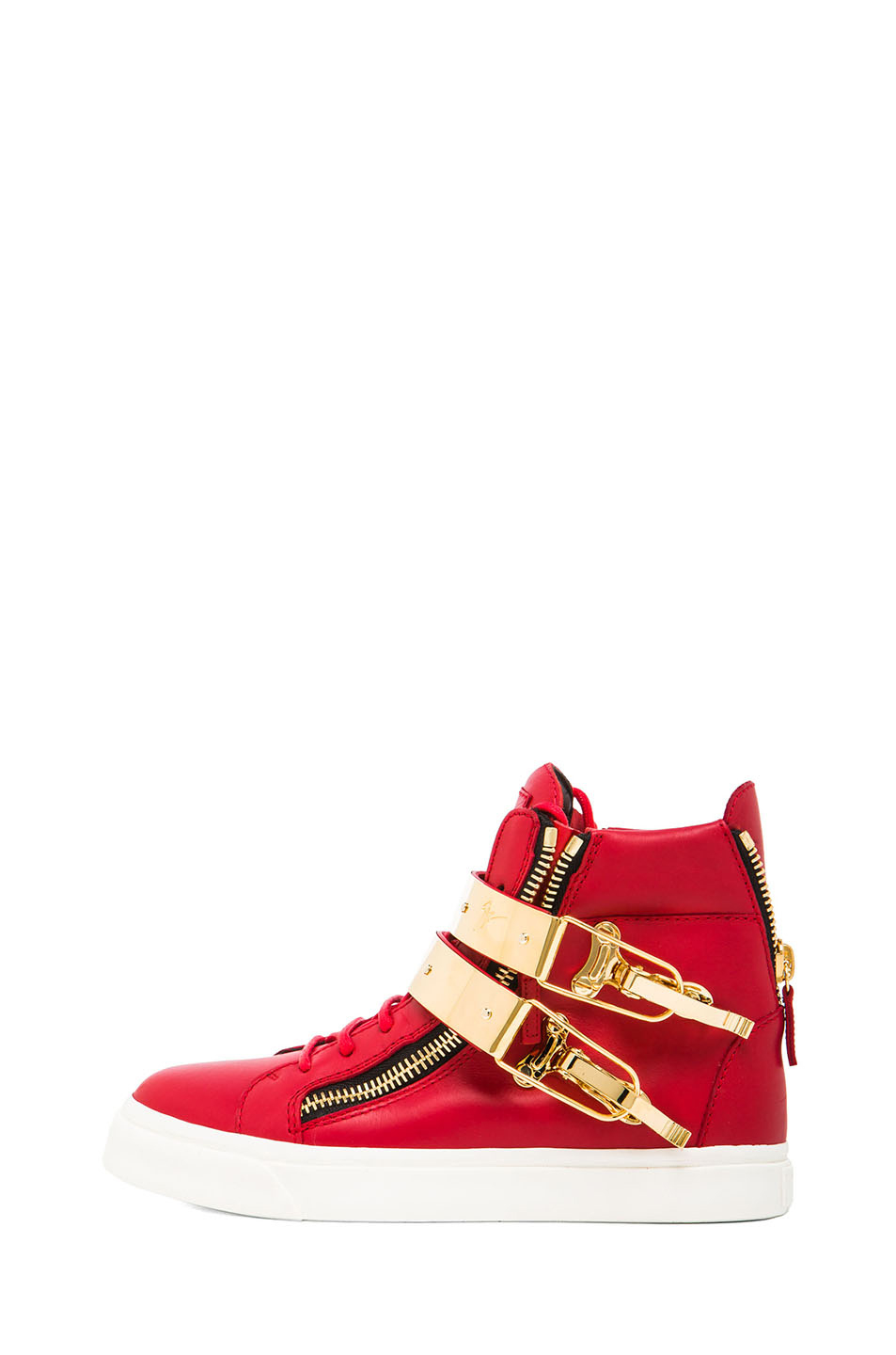 giuseppe zanotti red sneakers