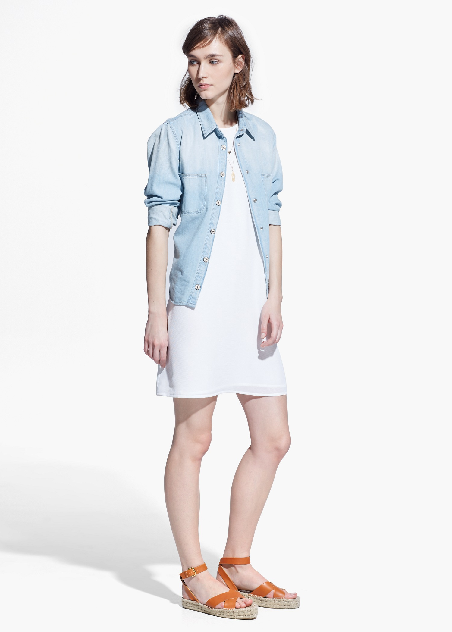 Lyst Mango Sleeveless Dress in White