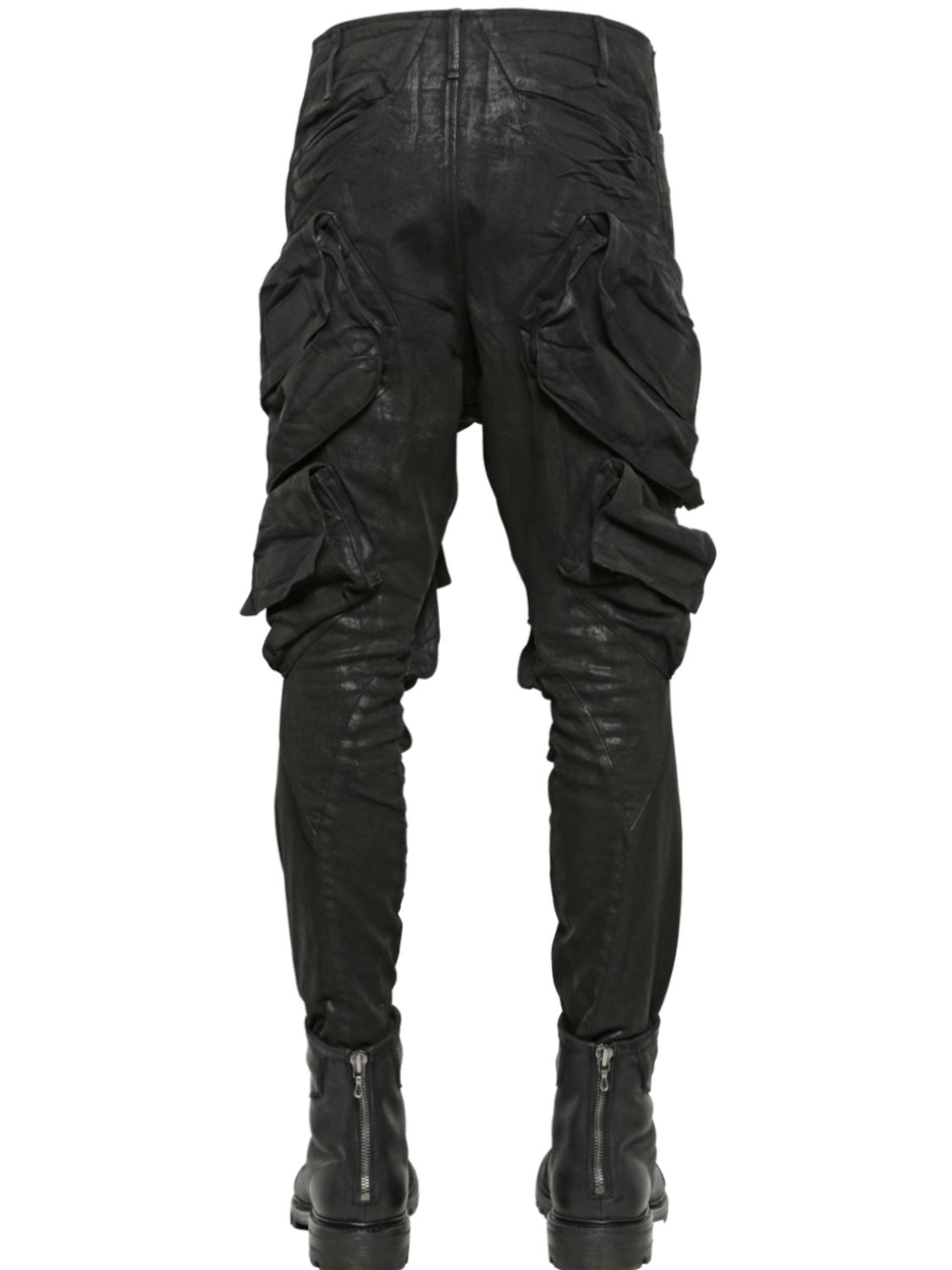 Julius Coated Cotton Denim Cargo Pants