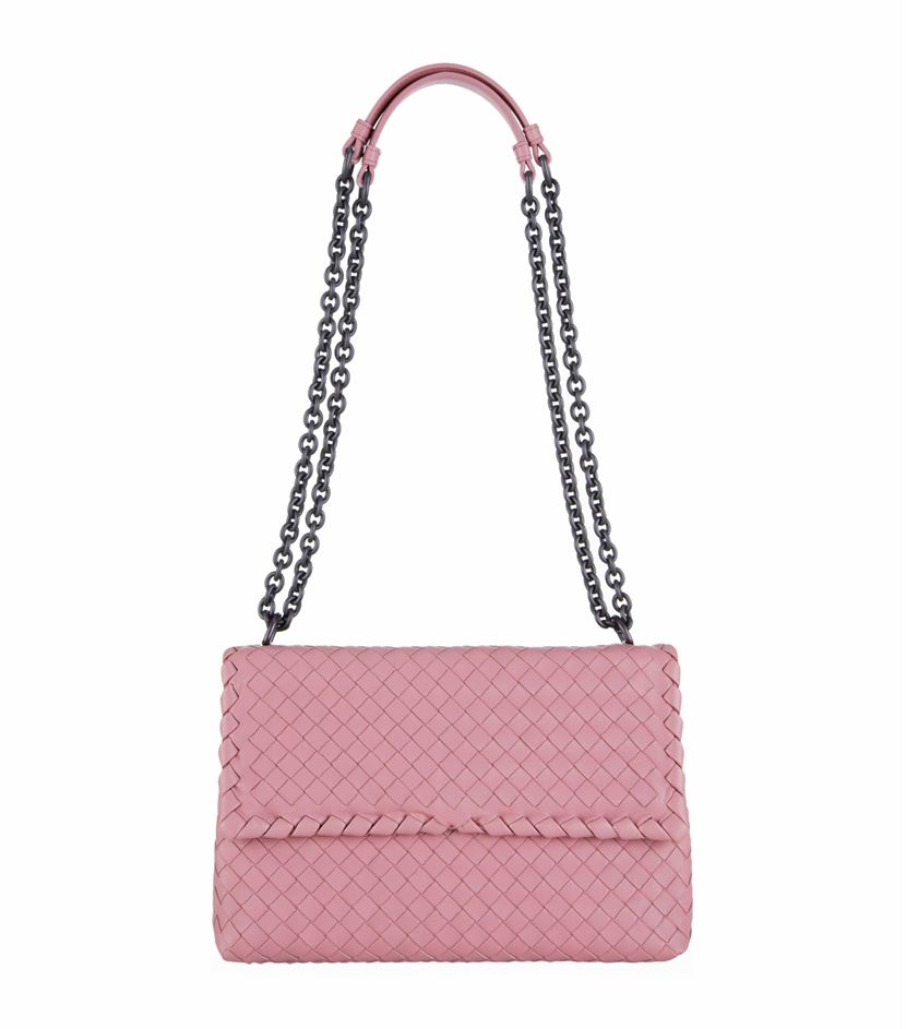 Bottega veneta Small Intrecciato Olimpia Shoulder Bag in Pink | Lyst