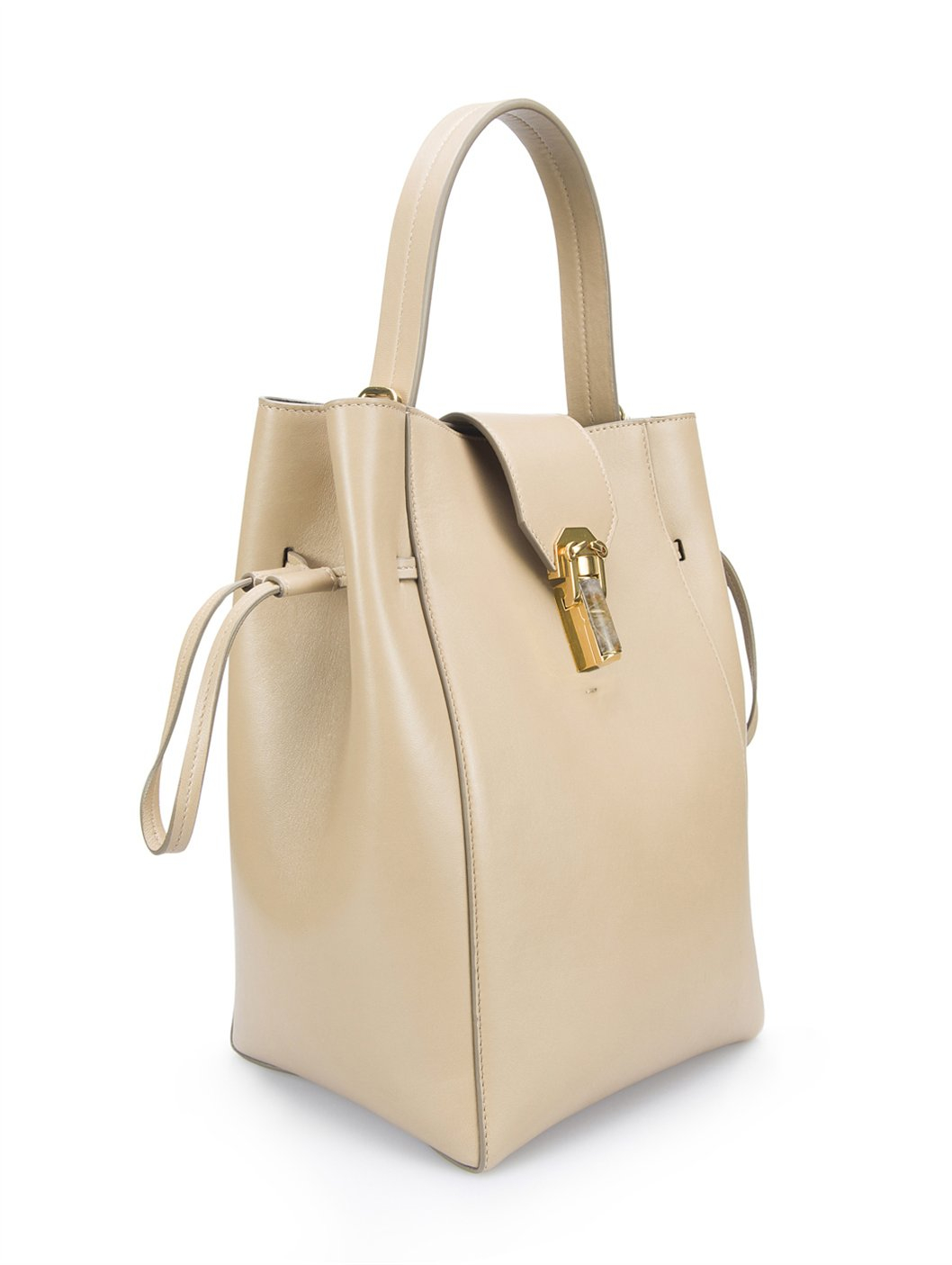 Oscar de la renta Natural Leather Sloane Small Bucket Bag in Natural Lyst