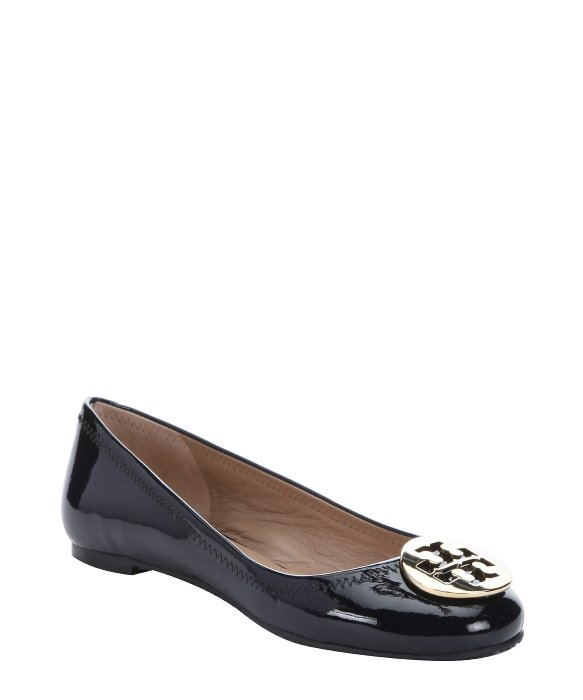 navy blue patent leather flats