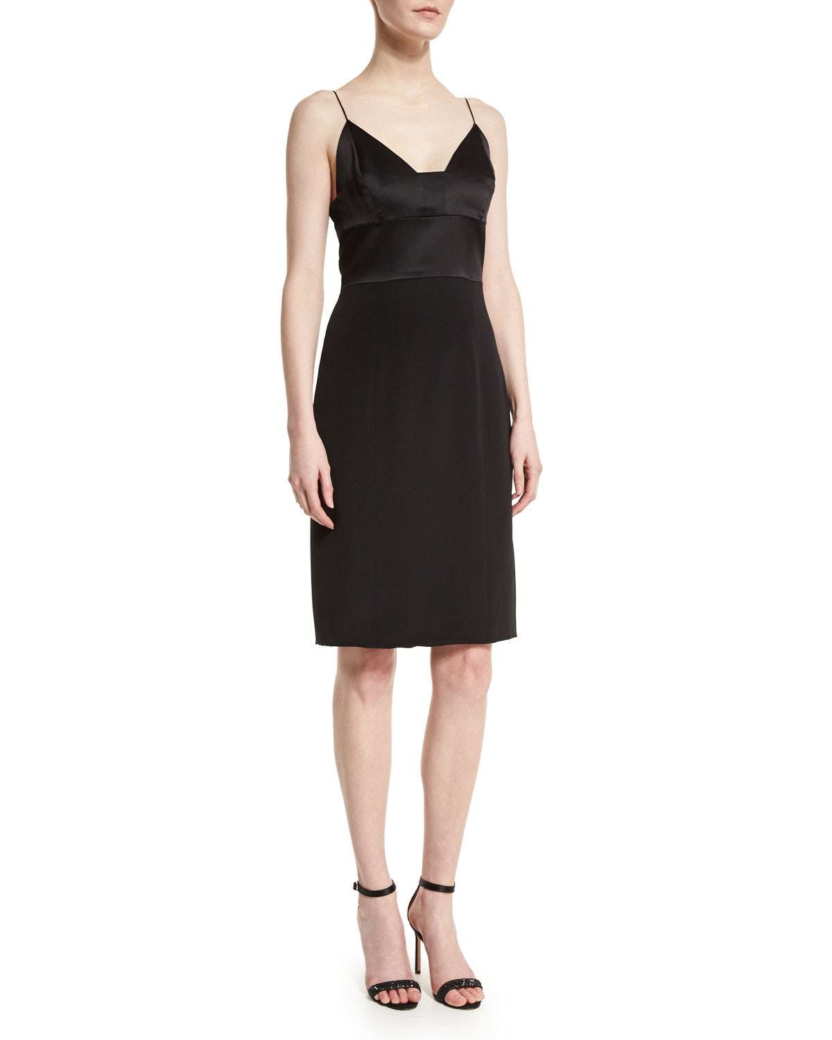 Spaghetti Strap Silk Dress