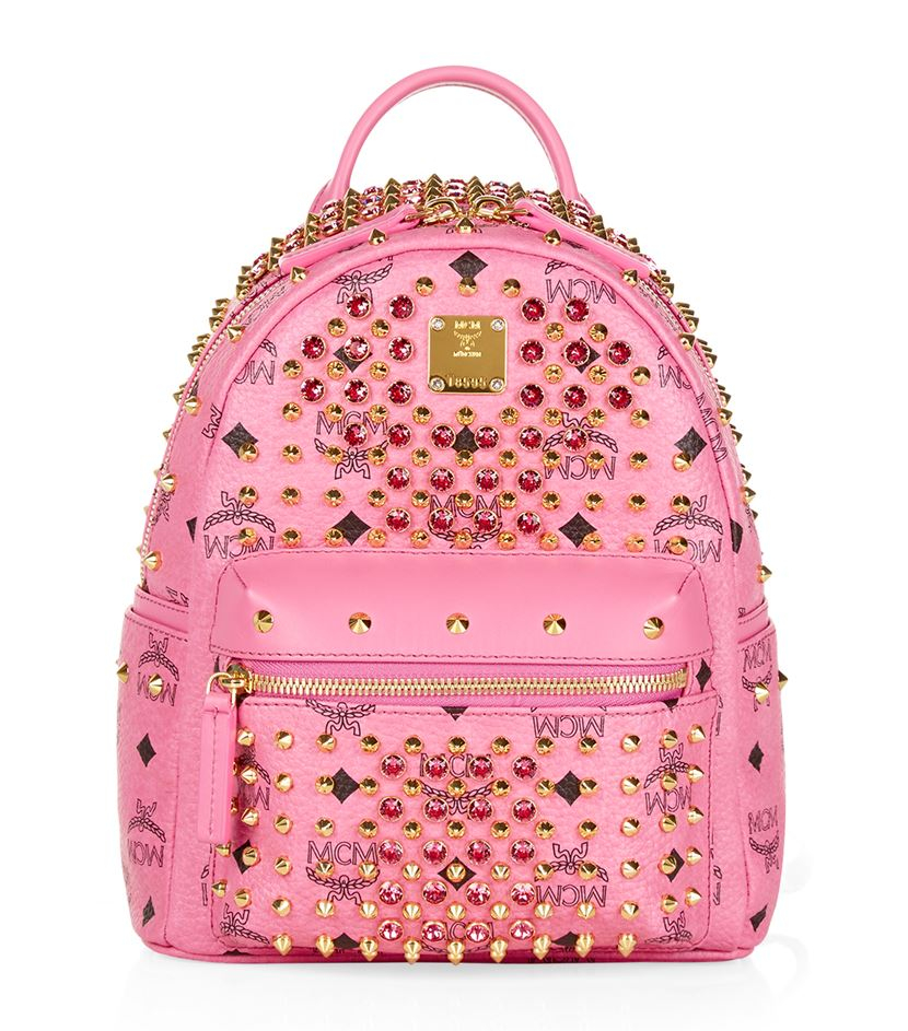 Mcm Mini Diamond Visetos Backpack in Pink | Lyst