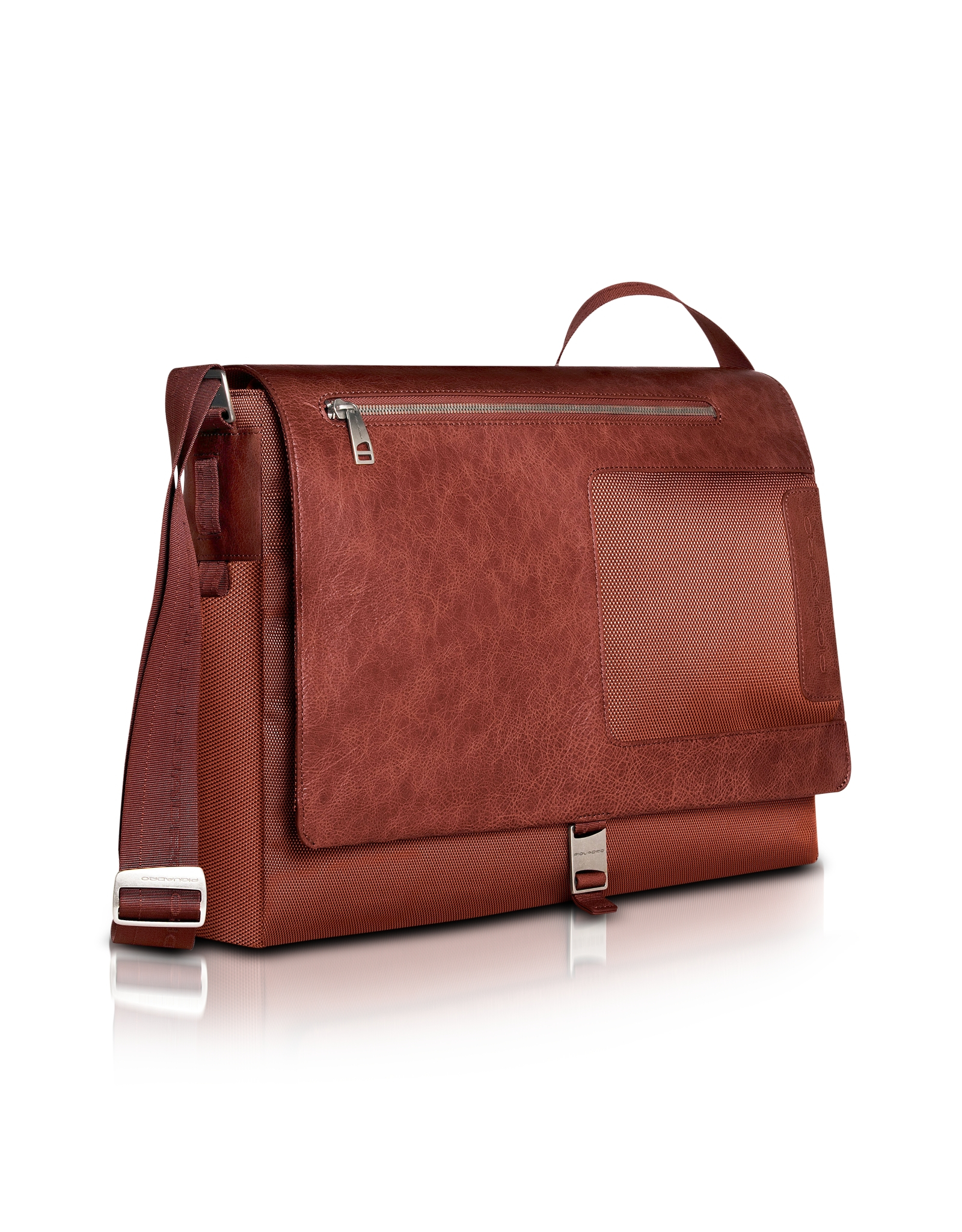 Piquadro Frame - Nylon And Leather Laptop Messenger Bag in ...