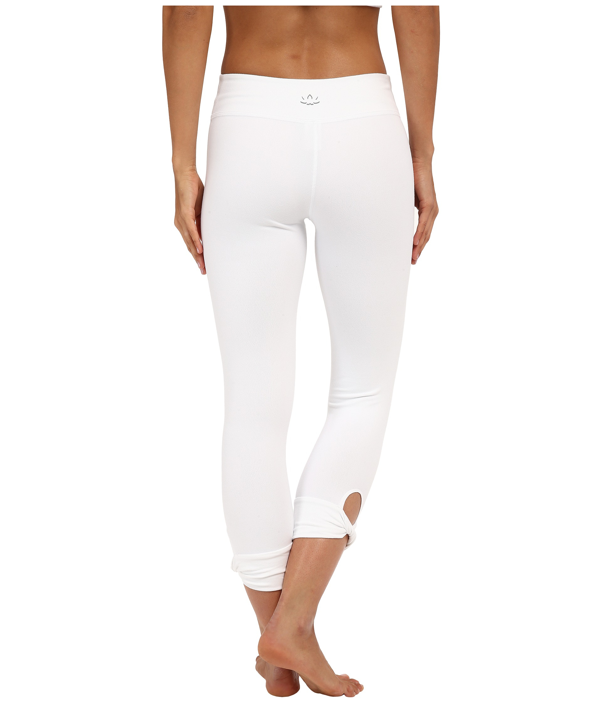 White Yoga Pants / White Capri Leggings / High Waist Yoga Pants