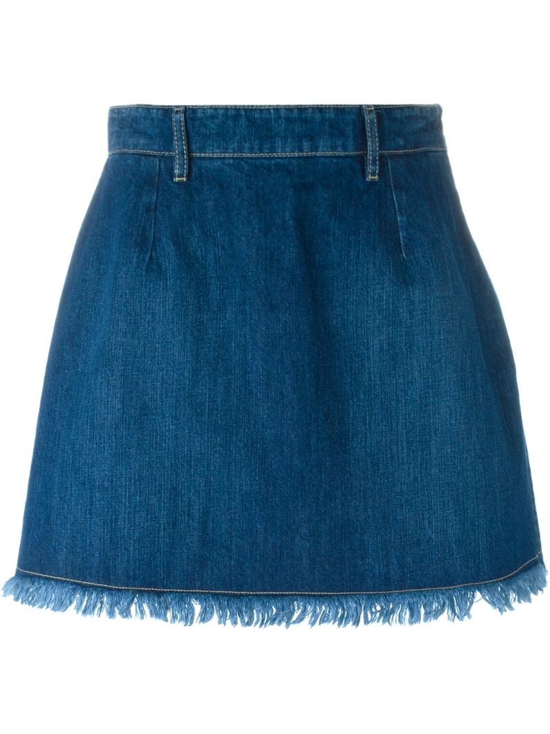 Frayed Denim Skirt Dress Ala 8503