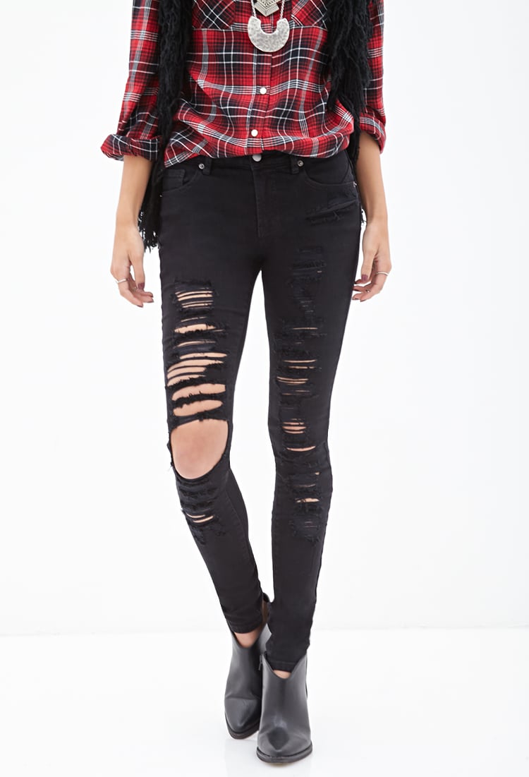 new look black ripped jeans