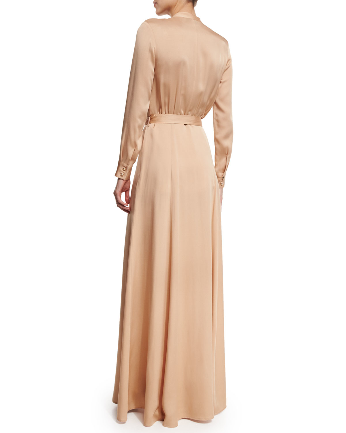 Lyst Self Portrait Long  sleeve  Crepe  Military Maxi Dress  