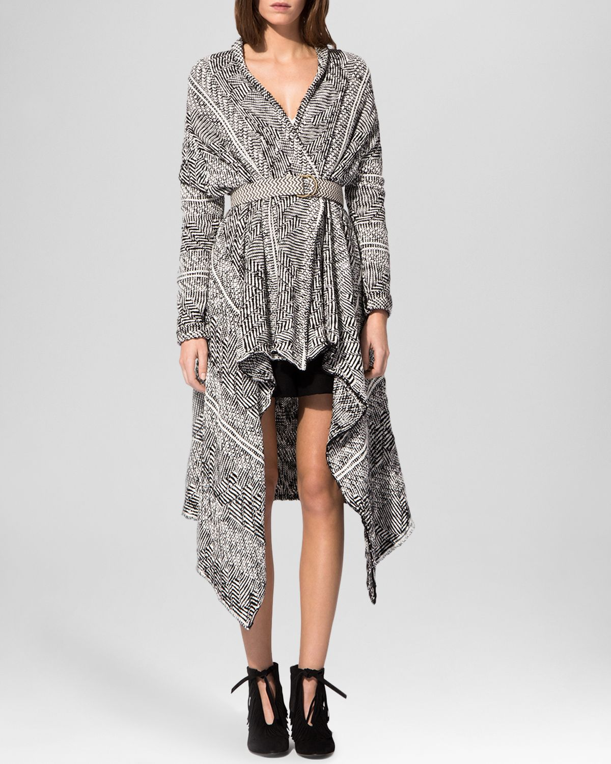 Lyst Maje  Cardigan  Marceau Oversized in Gray