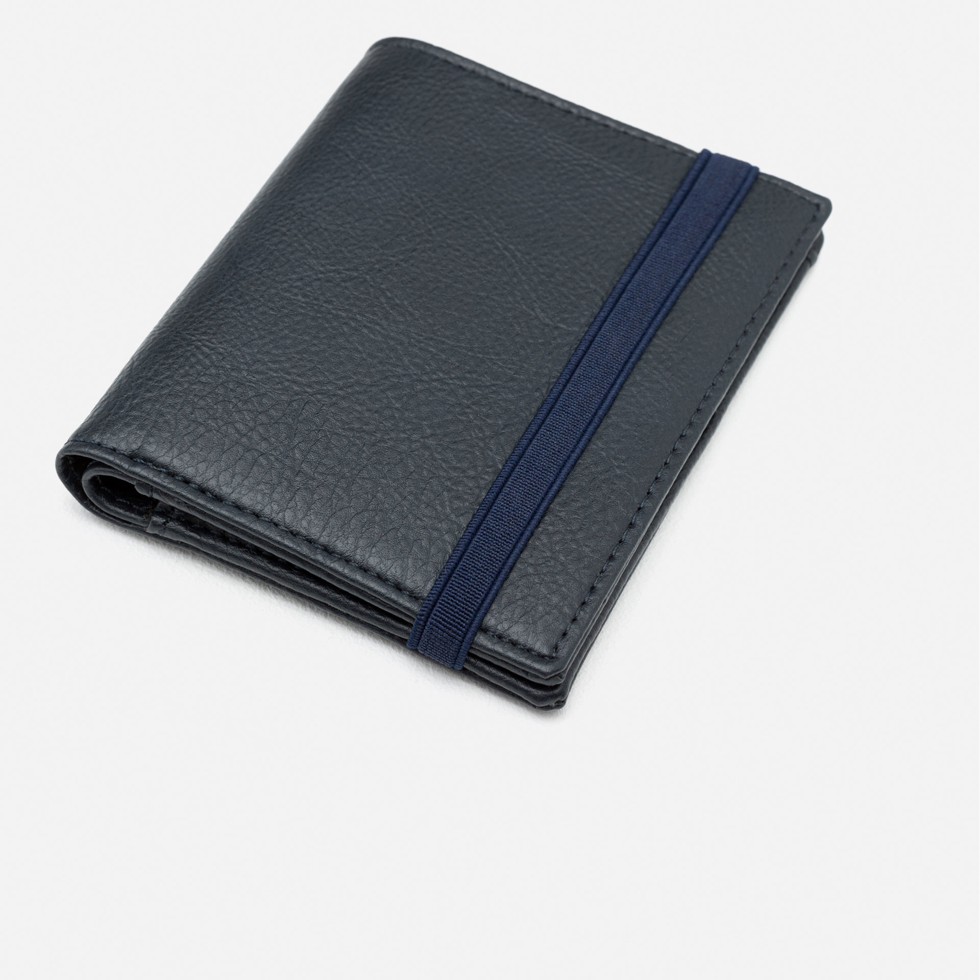 Zara Blue Wallet With Stretch Fastening Blue Wallet With Stretch