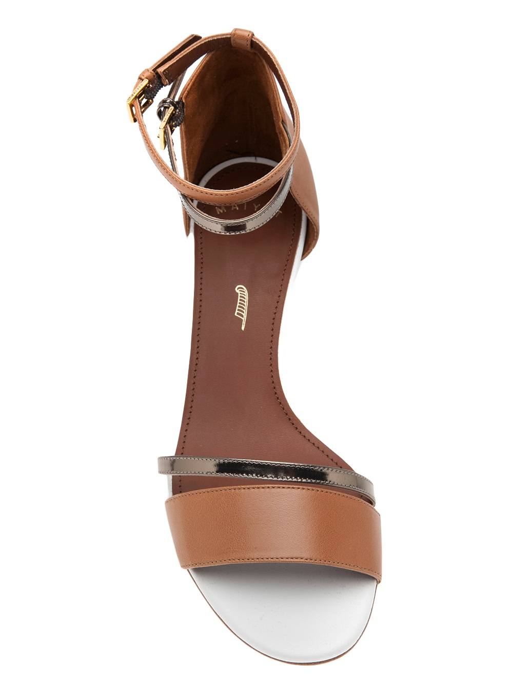 brown stacked heel sandals
