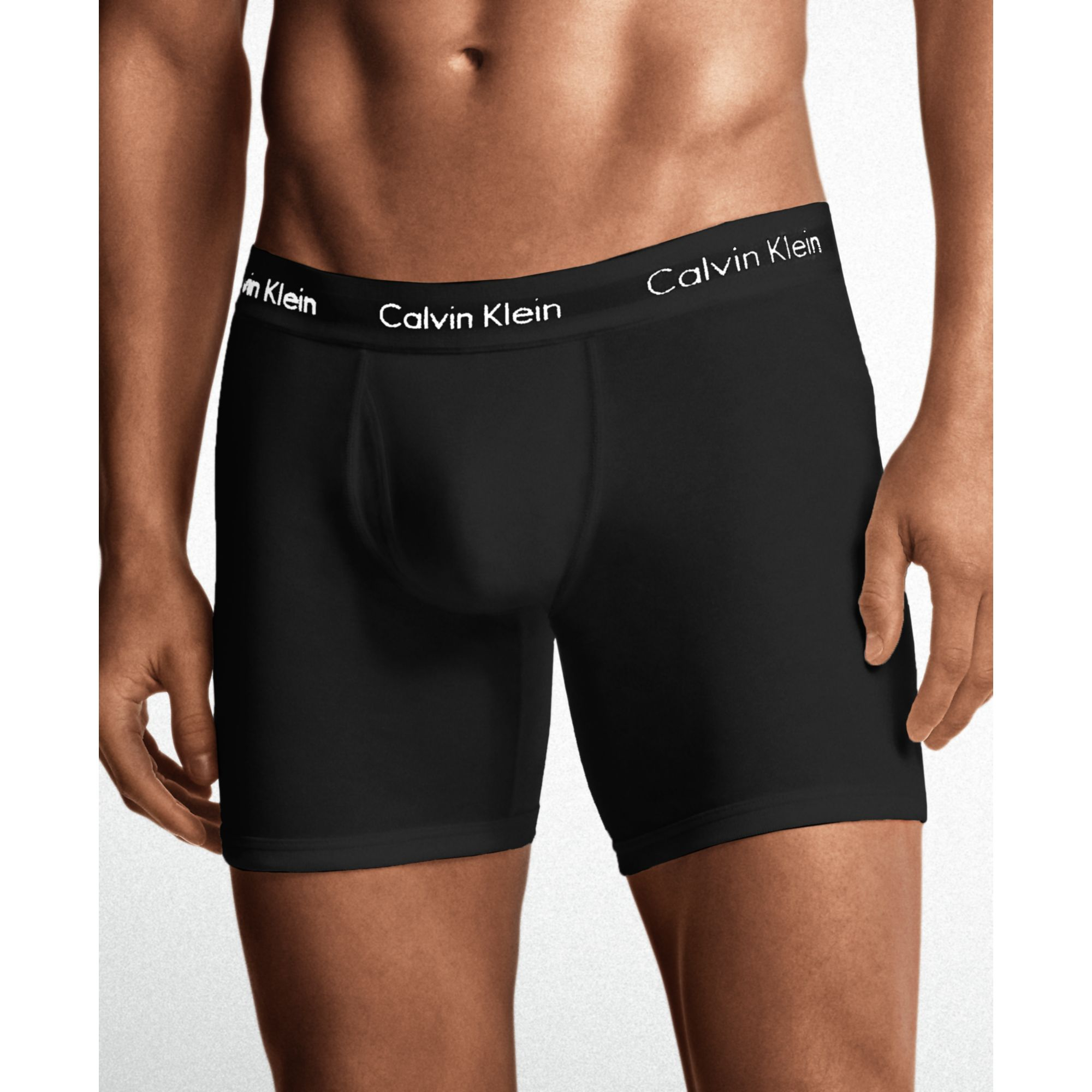 Calvin Klein Cotton Stretch Boxer Brief 2 Pack In Black For Men Lyst 