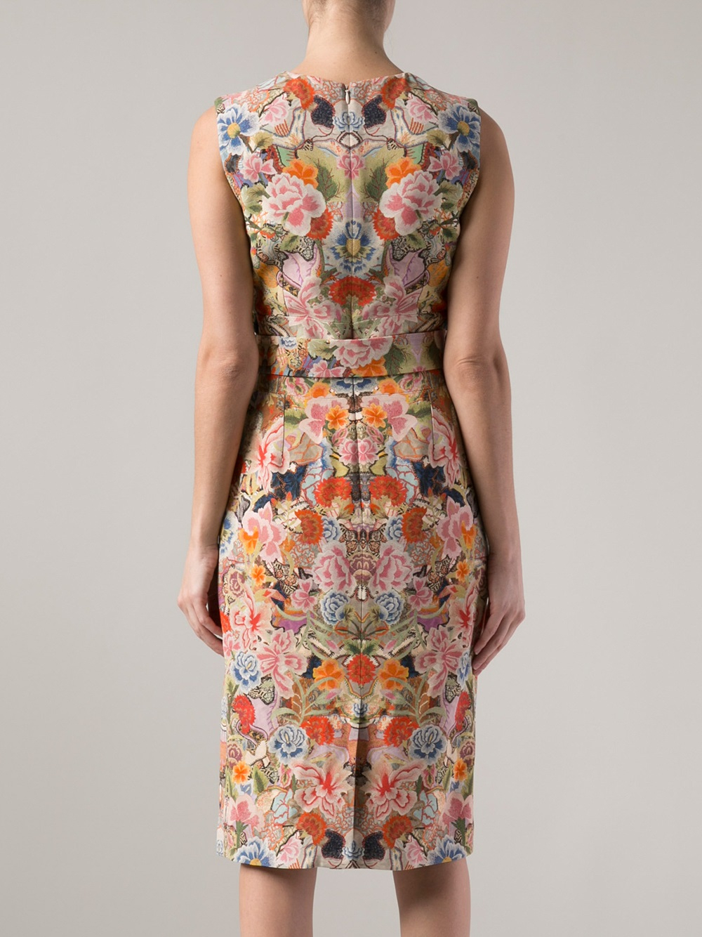 Lyst - Alexander mcqueen Flower Print Dress