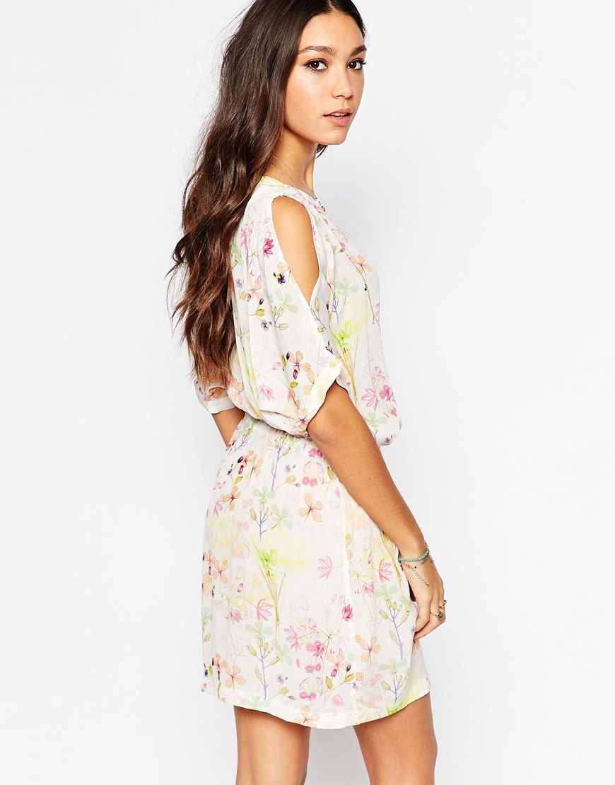 Lyst - Pepe Jeans Windy Floral Dress in Pink