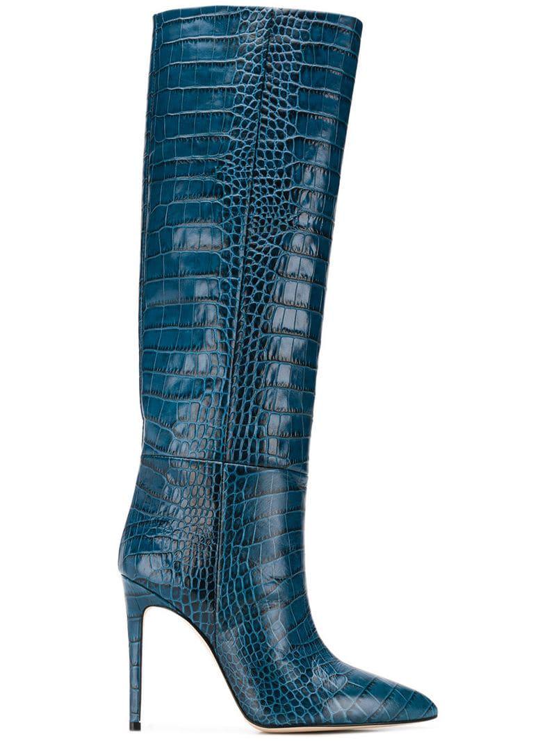 paris texas blue croc boots