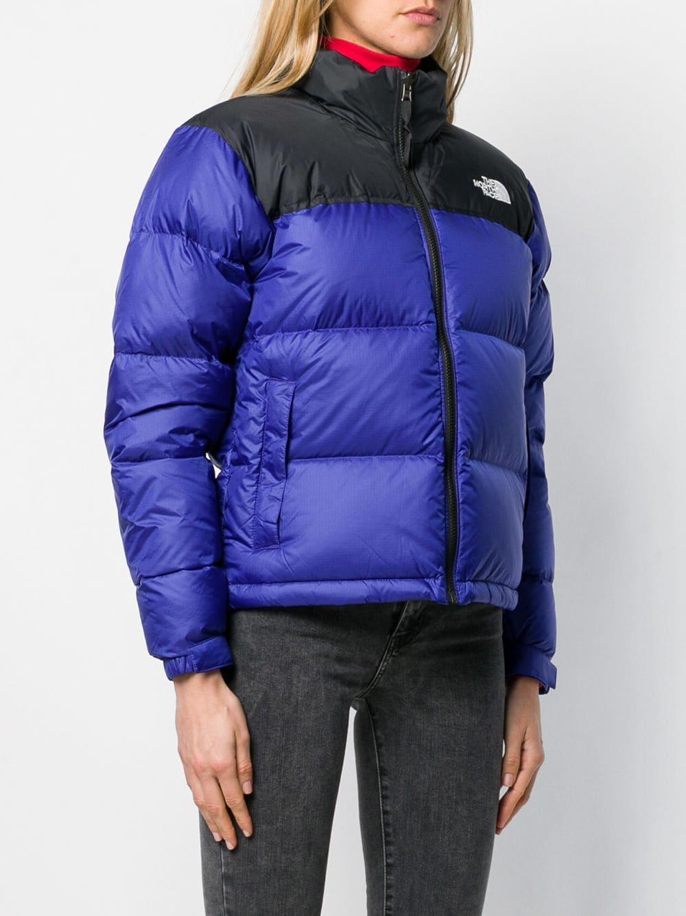 The North Face Puffer Jacket In Blue Lyst