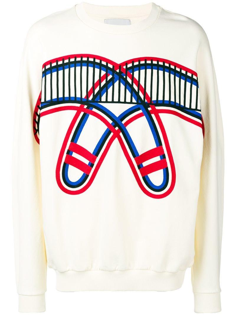 Lyst - Henrik Vibskov Boomerang Embroidered Sweatshirt in White for Men
