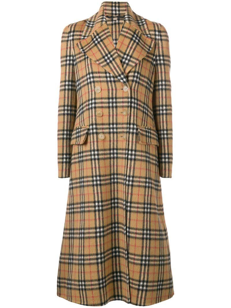 Lyst - Burberry Classic Check Print Coat in Brown