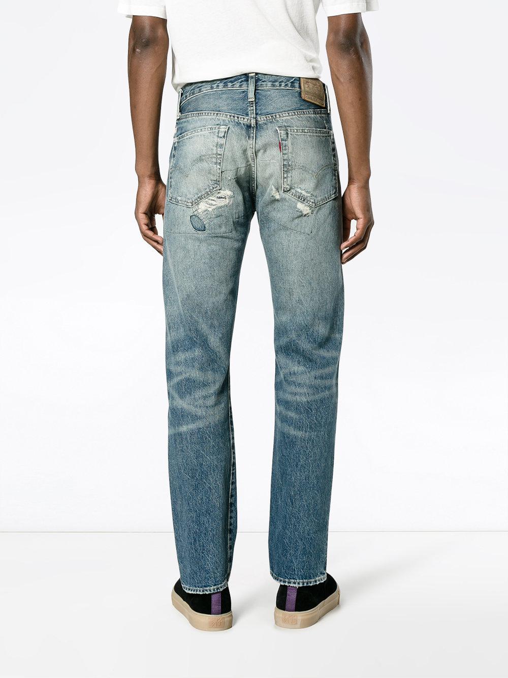 levi's white denim jeans