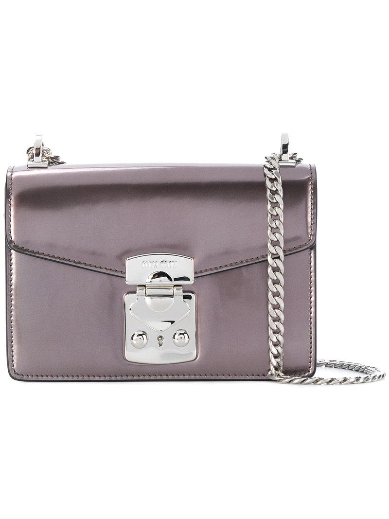 Miu Lyst Shoulder Metallic Bag In 4zwxYCq7x