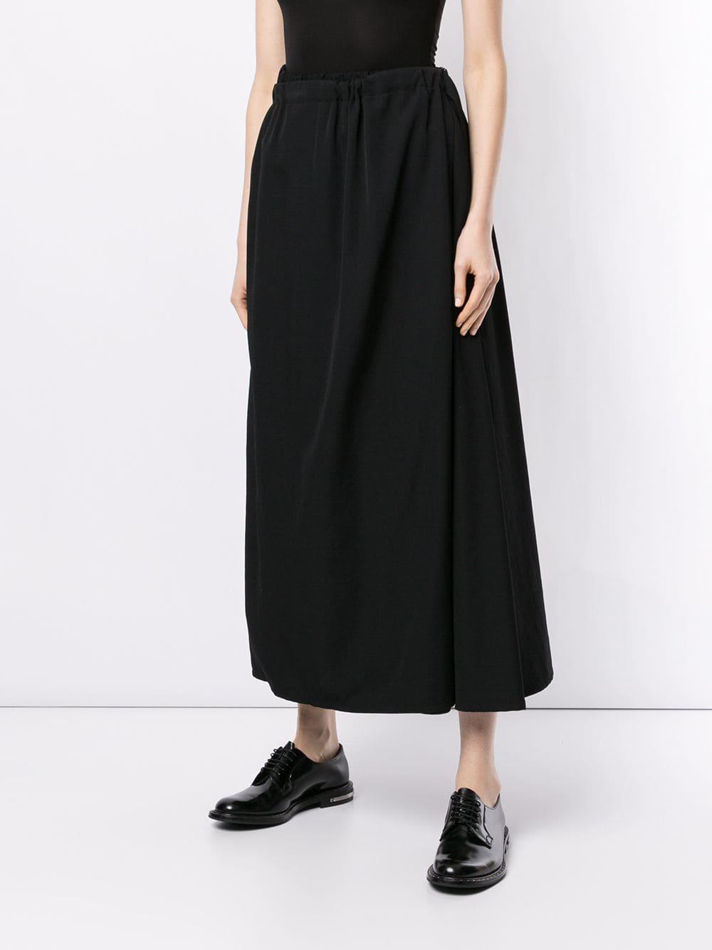 Yohji Yamamoto High-waisted Skirt in Black - Lyst