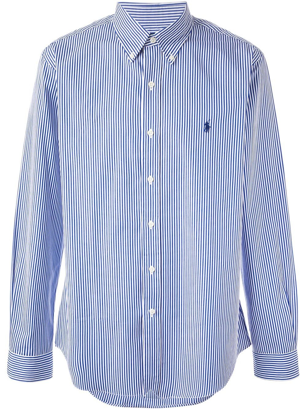 Lyst - Polo Ralph Lauren Striped Button Down Shirt in Blue for Men